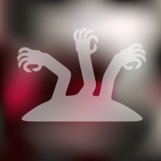 zombie icon on blurred background N3