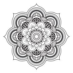 Mandala Round Ornament Pattern N19