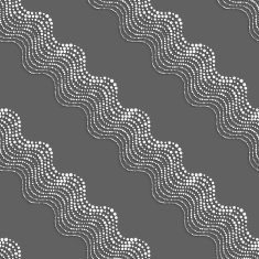 Geometrical ornament with dotted lined on dark gray background