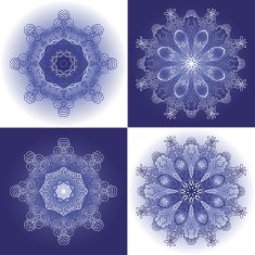 Set of 4 ornamental background N2