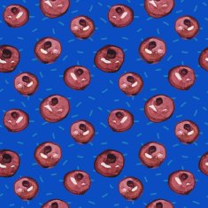 Watercolor burgundy garnet blue seamless vector pattern