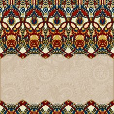 ornamental floral folkloric background for invitation N2
