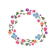 Frame of watercolor flowers made in vector N2