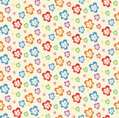 colorful abstract flowers lite seamless pattern