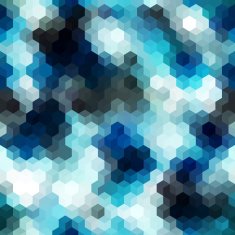 Blue abstract pattern from cubes