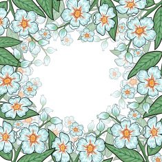 abstract floral frame N5