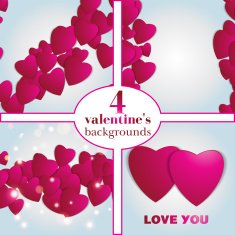 Valentines day Abstract paper hearts Love Valentine background with hearts N47