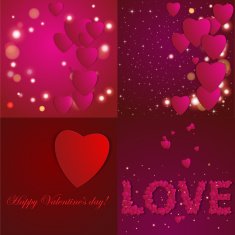 Valentines day Abstract paper hearts Love Valentine background with hearts N59