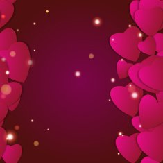 Valentines day Abstract paper hearts Love Valentine background with hearts N67