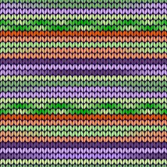 Knitted pattern violet green orange