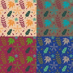 collection of seamless leaves