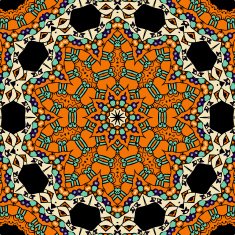 Oriental ornate seamless pattern Ethnic endless background Vector illustration