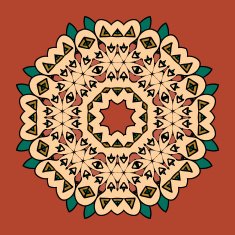 what is karma Oriental mandala motif round lase pattern on