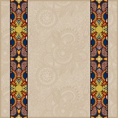 lace border stripe in ornate floral background N5