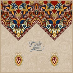 oriental decorative template for greeting card N3