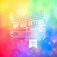 Save the date for personal holiday Wedding invitation Vector i N8