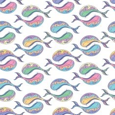 Yin yang whale pattern