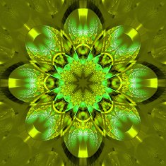 Symmetrical fractal pattern with shiny strips Collection - rhinestones N5