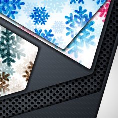 layered abstract background with snowflakes image N10
