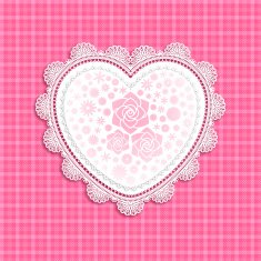 Valentine's Day and Wedding background Lace heart flowers