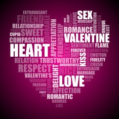 Love related words in a cloud of N2
