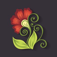 Vector Beautiful Decorative Colorful Flower