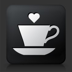 Black Square Button with Love Drink N2