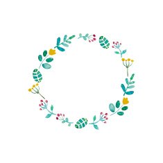 Watercolor flower frame