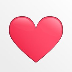 Vector heart icon pink creative illustration on light gray background