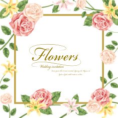 graceful floral wedding invitation