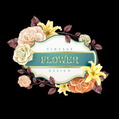 romantic floral frame design