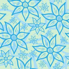 cute blue flowers seamless pattern N2