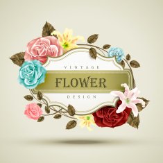 Vintage Floral Card N10