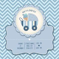Baby boy shower card N162