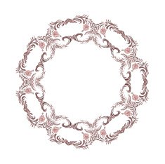 Hand drawn floral frame with natural elements
