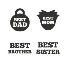 Best mom and dad brother sister icons N12