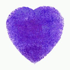 Watercolor purple heart vector element for your design