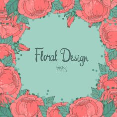 floral frame N118