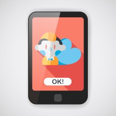 Valentine's day boy flat icon with long shadow eps10 N2