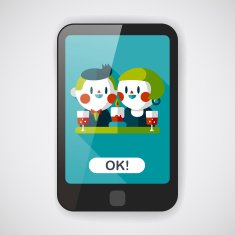Valentine's day couple flat icon with long shadow eps10 N5