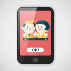 Valentine's day couple flat icon with long shadow eps10 N7