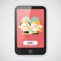 Valentine's day couple flat icon with long shadow eps10 N19