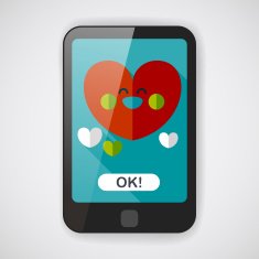 Valentine's Day love heart flat icon with long shadow eps10