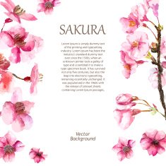 Hand Drawn Cherry Blossoms N2