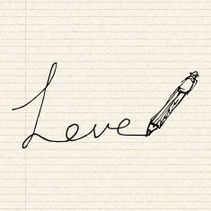 Love heart design on lined paper N9