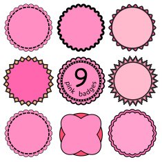 Set of the Pink Badges