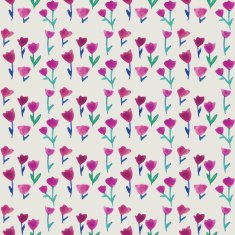 Watercolor seamless pattern with tulips and pastel background N2