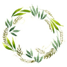 Watercolor flowers wreath