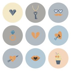 Happy Valentines Day Icons N325