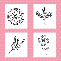 Flowers floral card N6